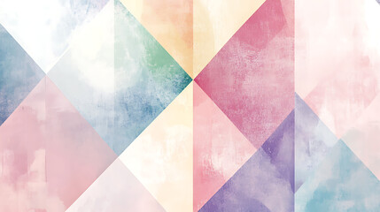 A vibrant abstract geometric background with soft pastel colors and textured patterns.