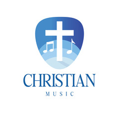 Fototapeta premium Christian church music group community logo