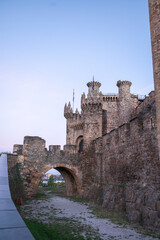 Obraz premium Panorama of the Templar Castle, Ponferrada Castle.Ponferrada in the Province of Leon in Spain on the Camino de Santiago