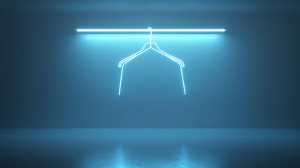 A glowing coat hanger in a serene room, symbolizing abortion rights. Ideal for poignant, evocative visuals