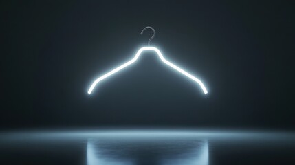 A glowing coat hanger in a serene room, symbolizing abortion rights. Ideal for poignant, evocative visuals