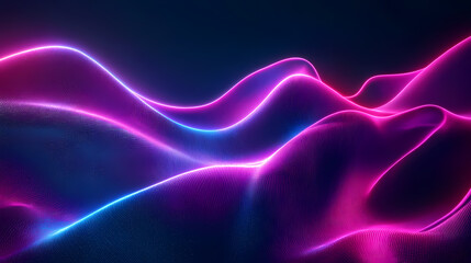 Fototapeta premium Abstract neon lights. Dreamlike Phosphorescent Waves. Illustration