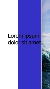 Vertical Solid Shape Transitions with Text
