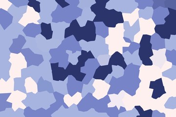 Pixelated crystallized paper texture in blue and cream color combination. Abstract background concept
