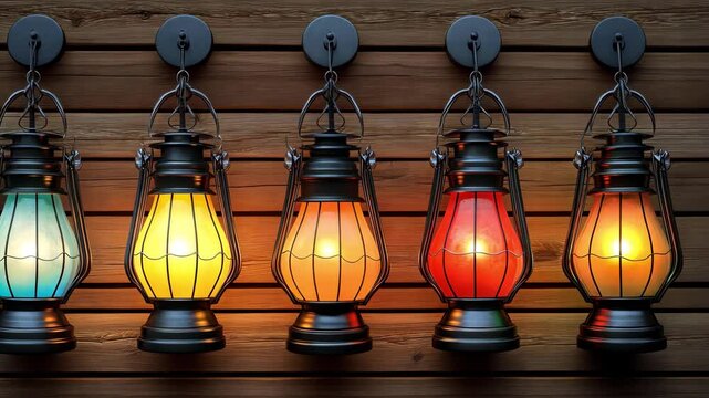color full latern on  colorful lanterns as they light up the night with their vibrant glow