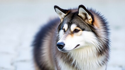 Naklejka premium Majestic Siberian Husky Dog Portrait