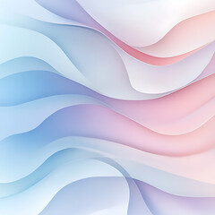 Obraz premium Abstract waves in soft pink and blue hues create a calming visual experience.