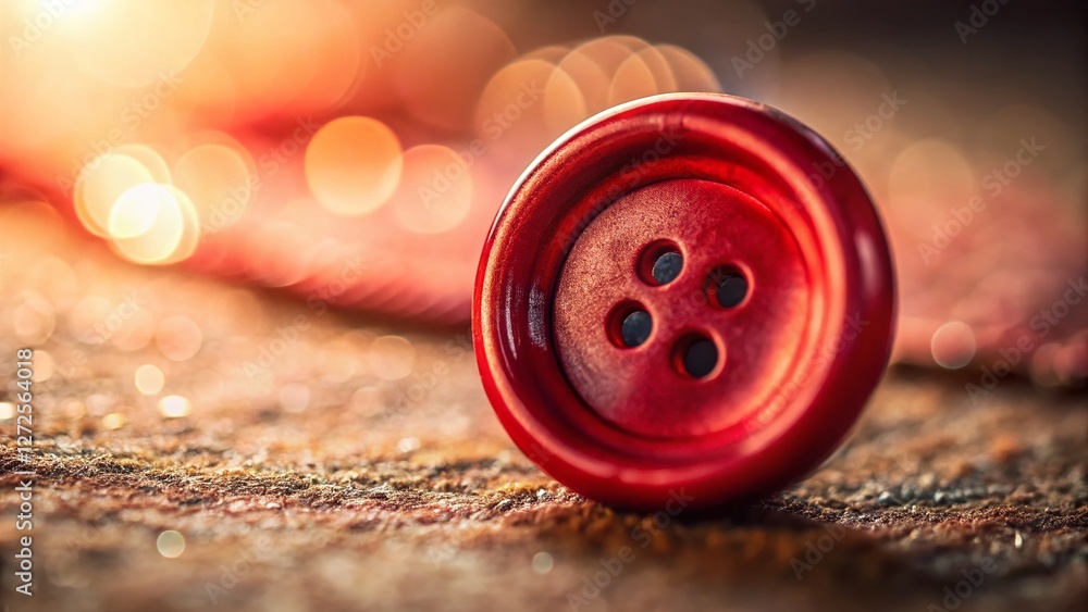 Poster red round button abstract background - high depth of field stock photo
