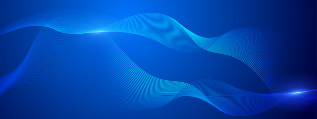 Blue abstract background with wavy lines suitable for modern design projects, web graphics, presentations, and tech themed creations. Vibrant and dynamic.