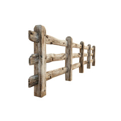 A rustic wooden fences isolated png.