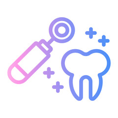 mirror Line Gradient Icon