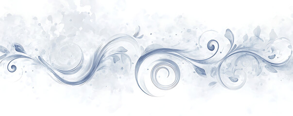 Elegant floral swirl design in soft blue tones, perfect for backgrounds and decorations.