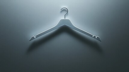 A symbolic coat hanger softly illuminated on a smooth surface. Representing abortion rights