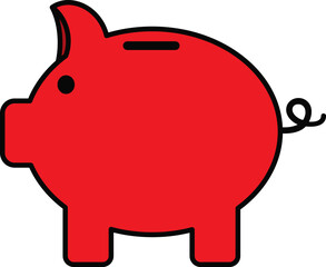 돼지 저금통 벡터 일러스트