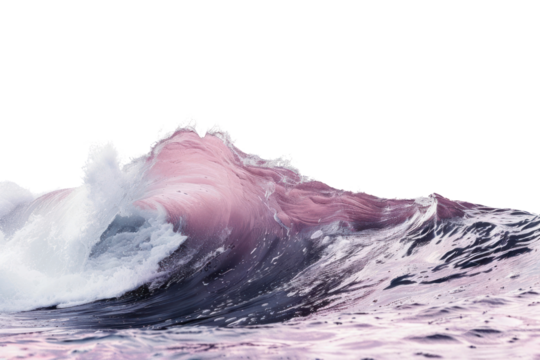 PNG Vibrant pink ocean wave art