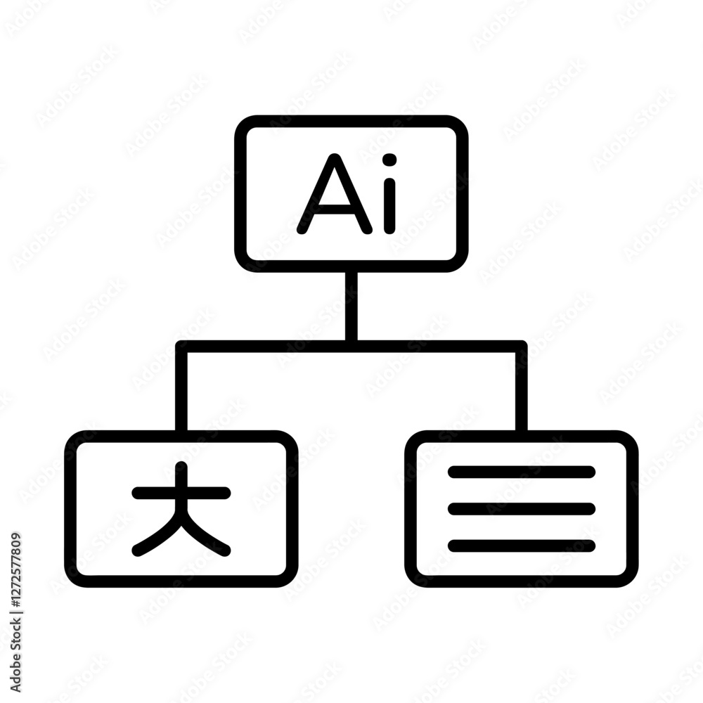 Poster generative ai translation data icon