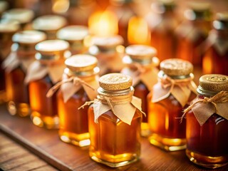 Rustic Wedding Favors: Honey Bottles with Custom Labels