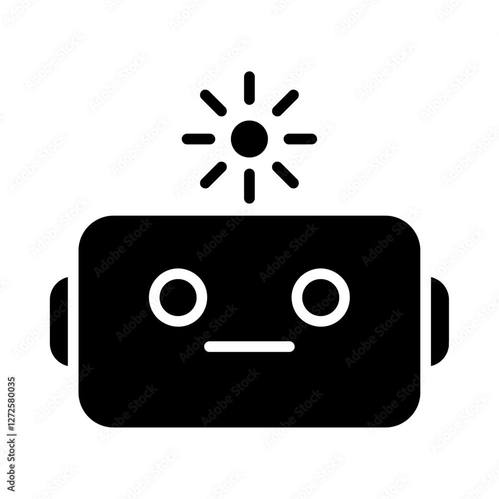 Poster generative ai robot icon
