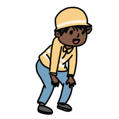 construction worker with tools