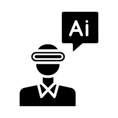 AI virtual teacher icon