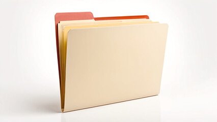Beige File Folder with Papers Organization Storage