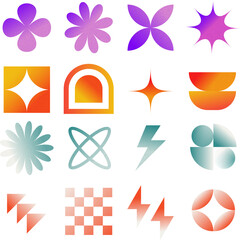 Trendy Gradient Symbols and Shapes Collection
