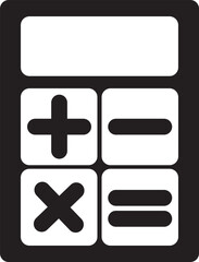 Obraz premium Calculator Silhouette Business Icon Illustration. 