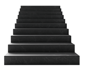 Black granite stairs