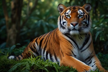 Fototapeta premium tiger in the jungle