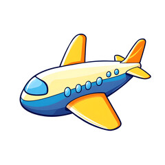 "Playful Cartoon Airplane Illustration"