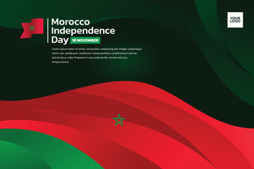 Naklejka premium Morocco flag background, Morocco independence day 18th november