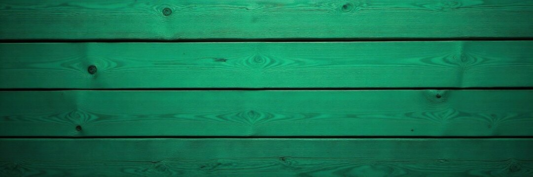 Wooden planks with emerald green hue on a rustic wall, rustic, wooden planks