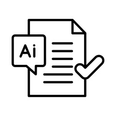 Obraz premium AI education checklist icon