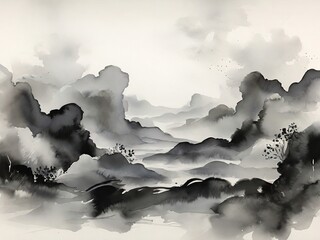 clouds over the mountains