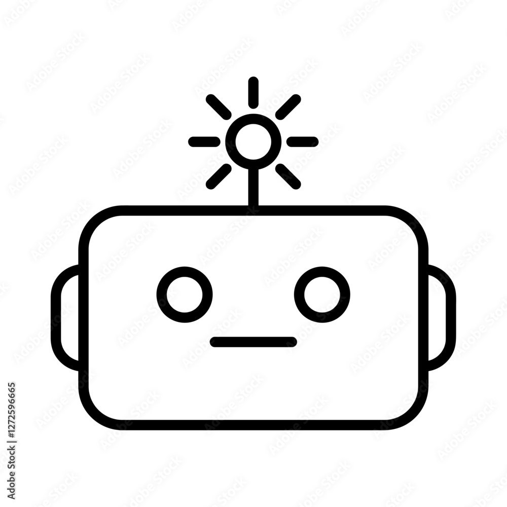 Poster generative ai robot icon