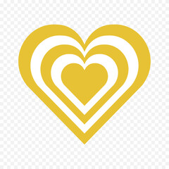 Hand drawn heart on white background. Valentines Day vector elements heart shapes love
