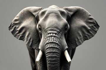 Obraz premium A Majestic African Elephant Portrait Powerful, Wise, and Enduring Symbol of the Wild