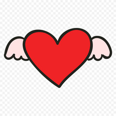 Hand drawn heart on white background. Valentines Day vector elements heart shapes love