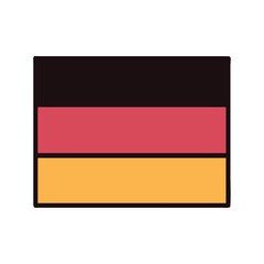 Germany flag with black red and yellow stripes