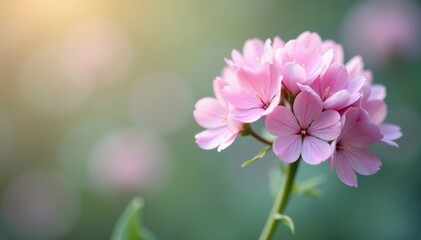 Obraz premium Soft focus of valerian flowers with pastel colors and delicate petals, soft focus photography, floral arrangement, pastel colors