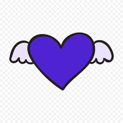 Hand drawn heart on white background. Valentines Day vector elements heart shapes love