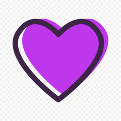 Hand drawn heart on white background. Valentines Day vector elements heart shapes love