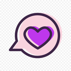 Hand drawn heart on white background. Valentines Day vector elements heart shapes love