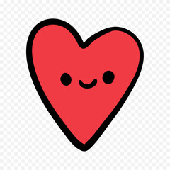 Hand drawn heart on white background. Valentines Day vector elements heart shapes love