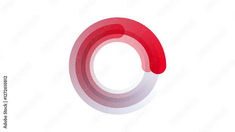 Poster loading icon symbol spinning animation on a white background