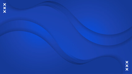Wave shape on blue modern background