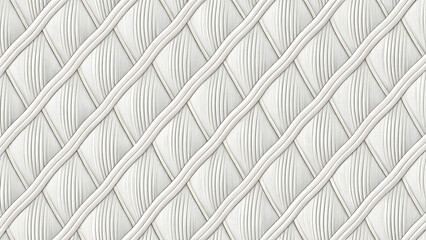 Diamond Quilt: Plush White Padded Texture