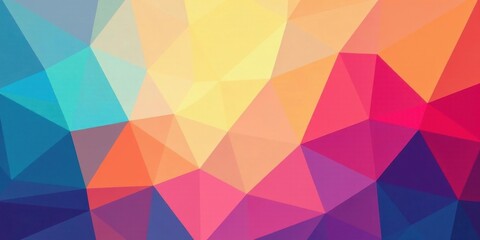 Fototapeta premium Abstract Colorful Geometric Low Poly Background Design Featuring Vibrant Hues and Triangular Shapes Ideal for Presentations and Digital Projects