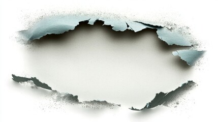 Torn Blue Cardboard Texture  Abstract Ripped Paper Overlay Background