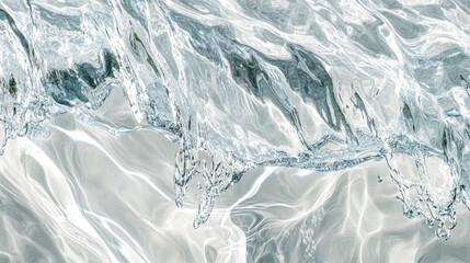 Obraz premium A seamless, realistic water ripple background showing the serene motion of ocean waves or lake ripples. The design features sparkling, crystal-clear water, reminiscent of a swimming pool or fountain.